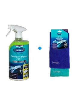 Kit nettoyant express 3en1 + 2 microfibres