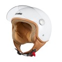 Casque EOLE Jet Road noir intérieur marron