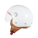 Casque EOLE Jet Road noir intérieur marron