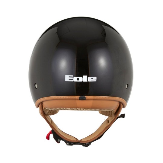 Casque EOLE Jet Road noir intérieur marron