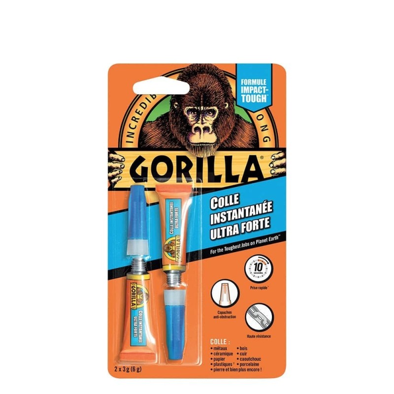 Colle Instantanée Ultra Forte Gorilla 2 Tubes 3g